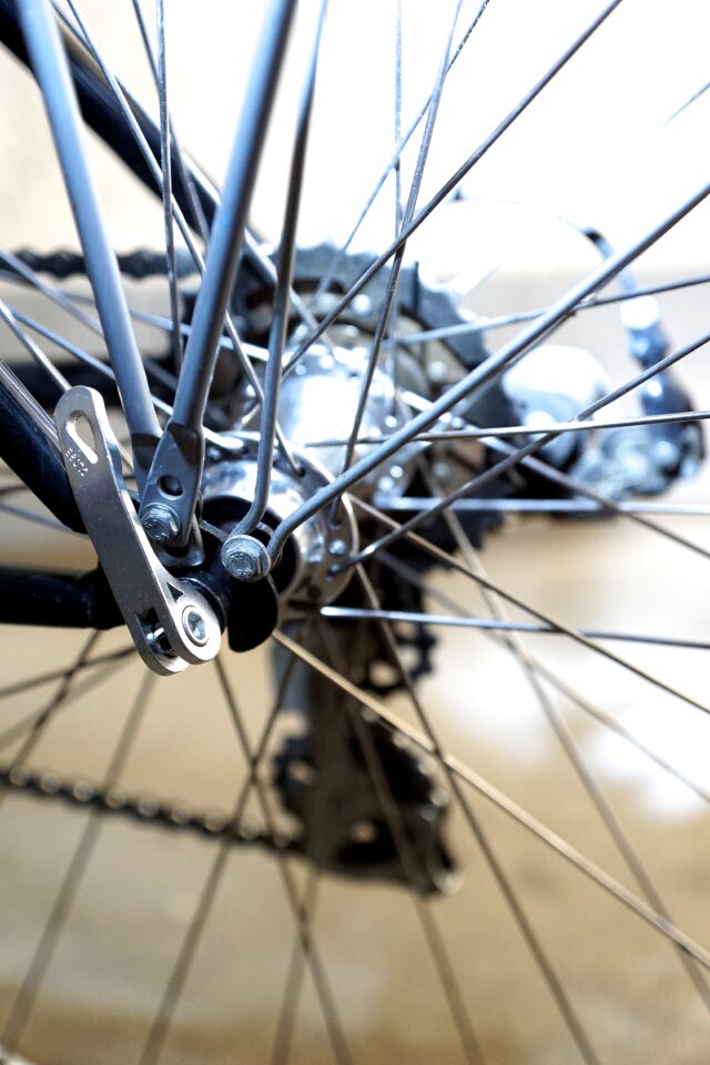 Rear wheel axis fixing