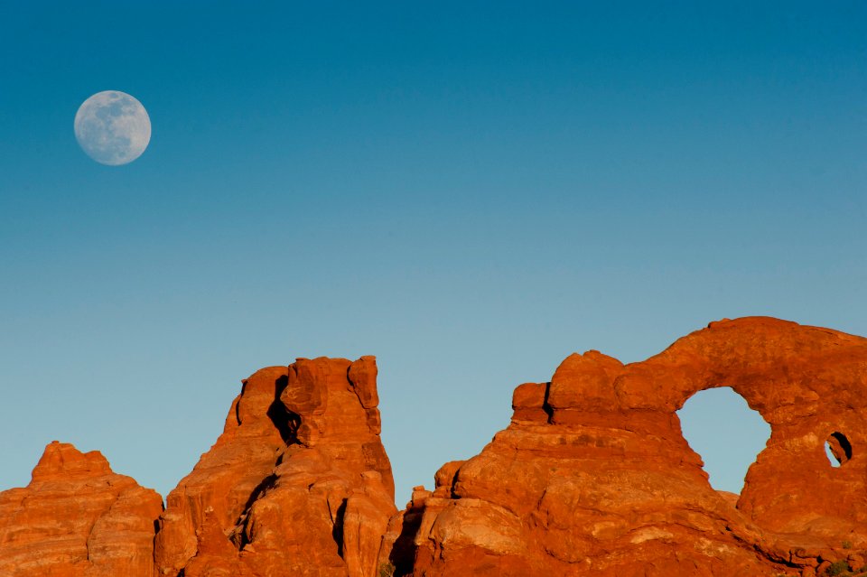 Turret Arch & Waxing Moon