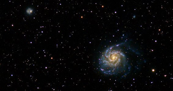 M101 & NGC5474, HaRGB image photo