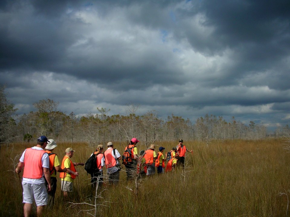 Leading a wet walk at Concho Billie ORV Trail