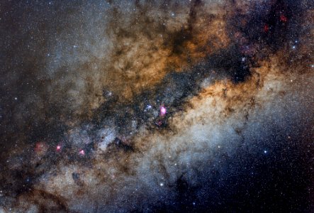 The Galactic core, Sagittarius to Scorpio. DSLR image.