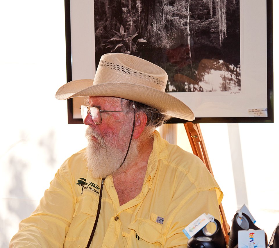 Clyde Butcher, "The Ansel Adams of the Everglades", at his gallery's display