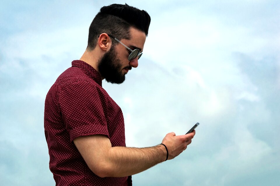 Contact us model hipster