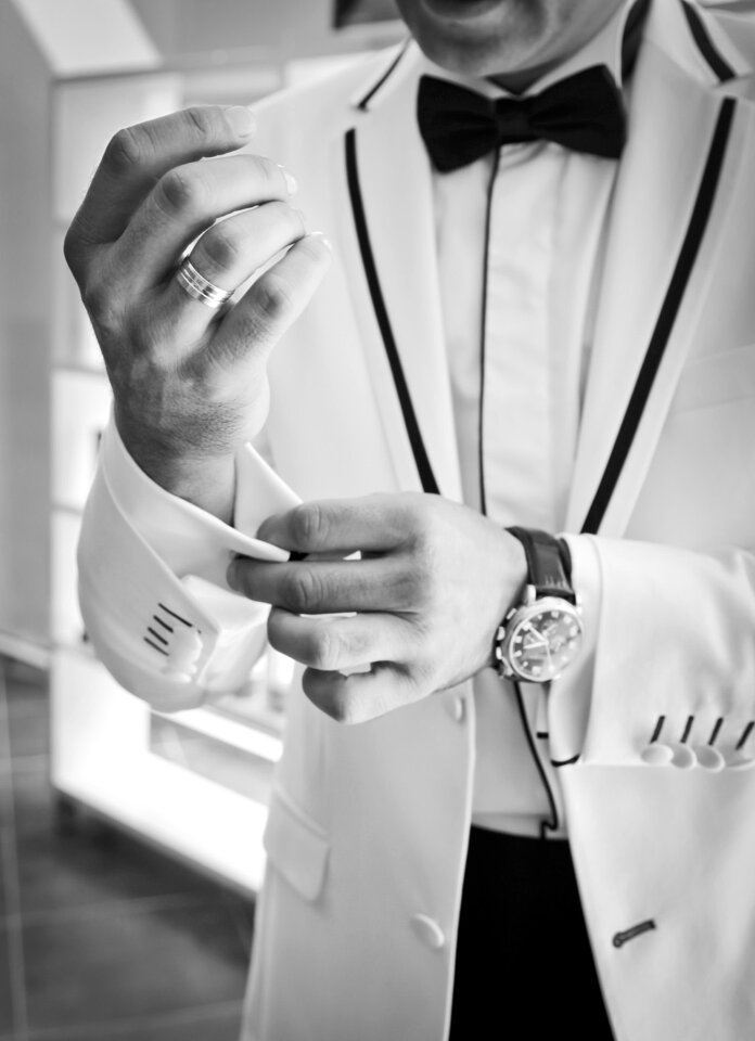 Bow tie tuxedo suit photo