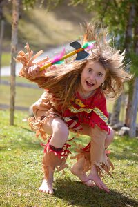 Blond long hair indians photo