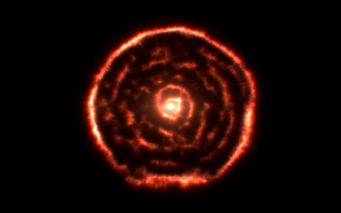 Curious spiral spotted by ALMA around red giant star R Sculptoris (data visualisation)