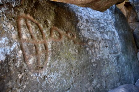 Painted Petroglyph in BLM Eagle Lake Field Office