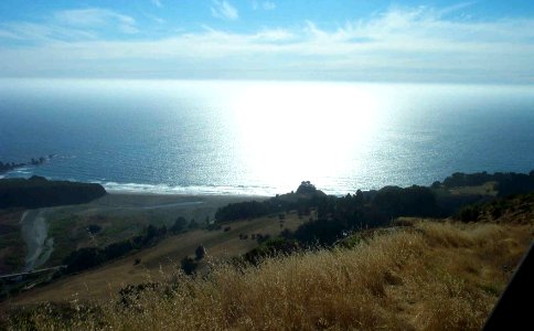 Mouth of San Carpoforo Creek at Pacific Ocean, San Simeon, California