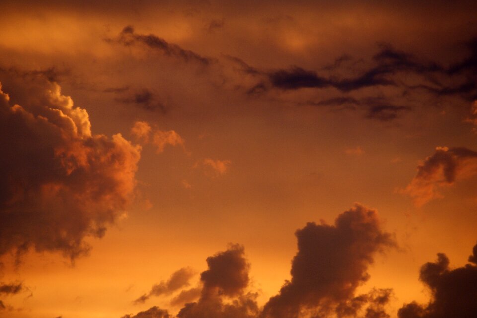 Fiery evening atmospheric