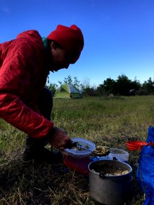 Serving Dinner in the King Range National Conservation Area