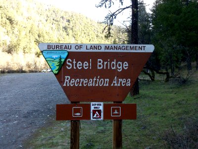 Sign for Steel Bridge Recreation Area photo