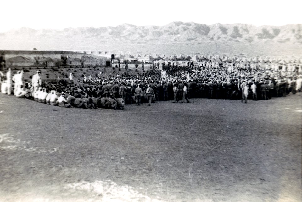 Meeting at the Camp Ibis Amphitheater Charles C. Dike. 607th Tank Destroyer Battalion