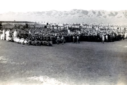 Meeting at the Camp Ibis Amphitheater Charles C. Dike. 607th Tank Destroyer Battalion photo