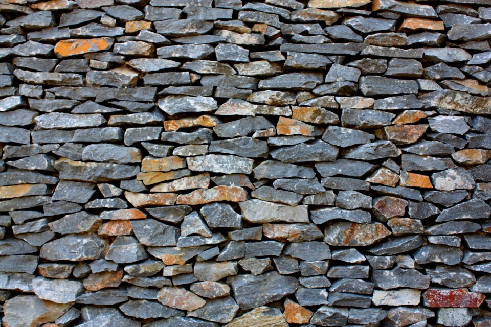 The wall rock stone walls