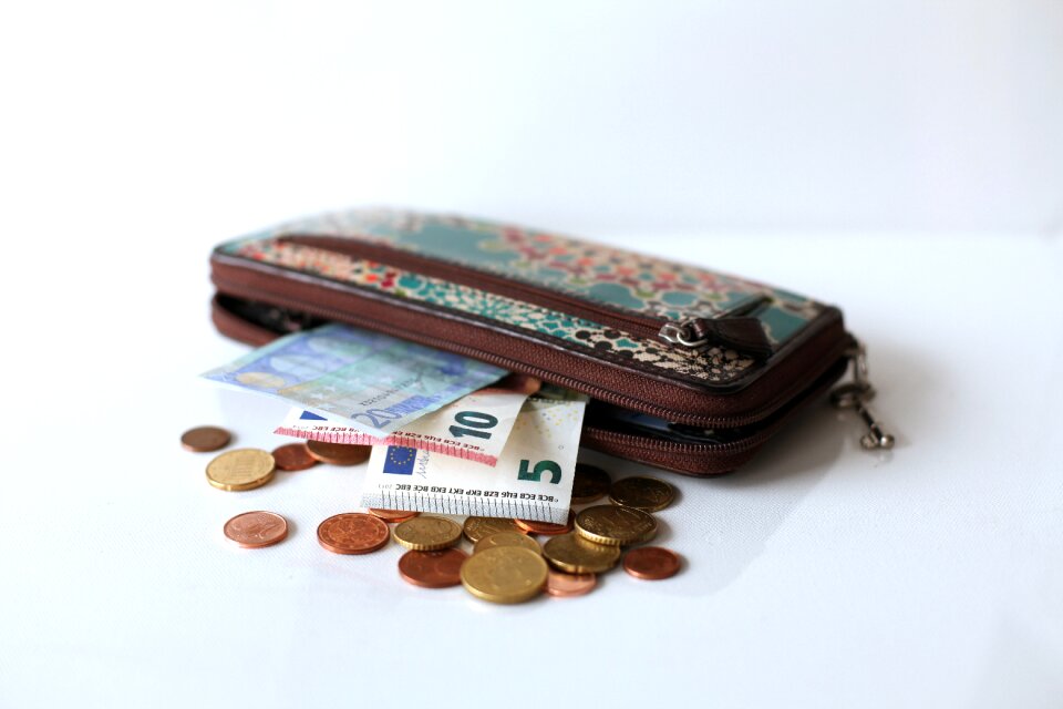 Purse bank note loose change