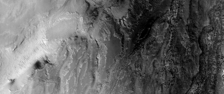 A Valley Network along the Wallrock in Melas Chasma
