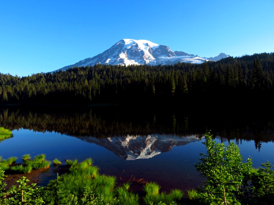 Reflection Lake at Mt. Rainier NP in WA photo