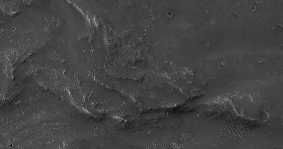Ejecta Cut by Erosion in Sfax Crater
