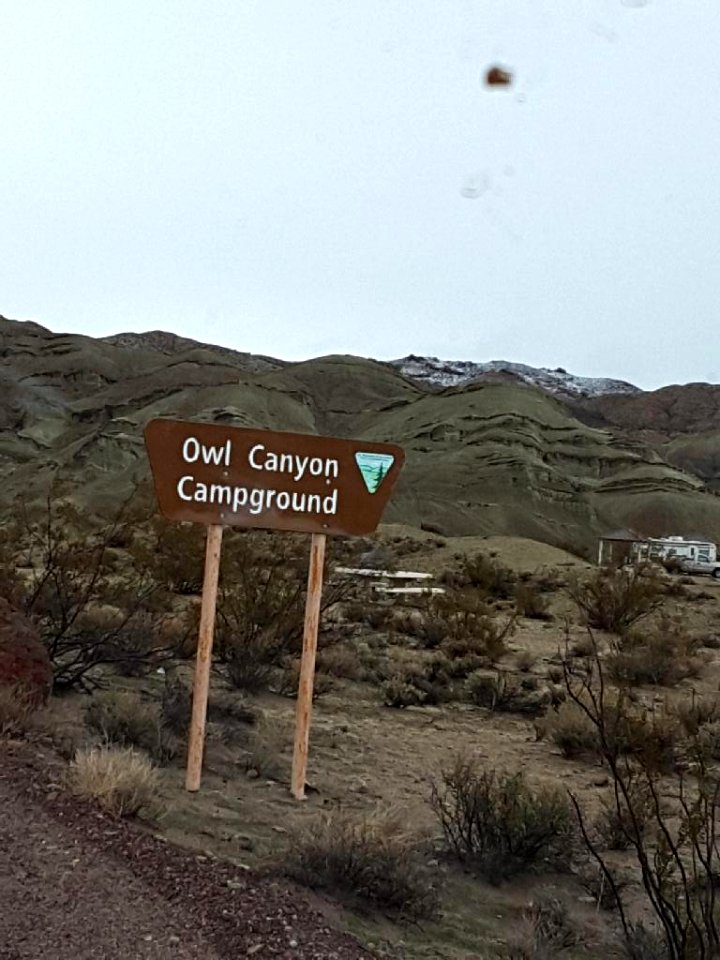 Sign in Owl Canyon Campground