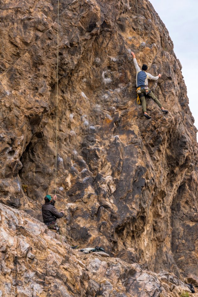 Climbing at Sawtooth Canyon Campground