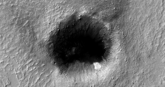 A Crater with Sand in Amazonis Planitia