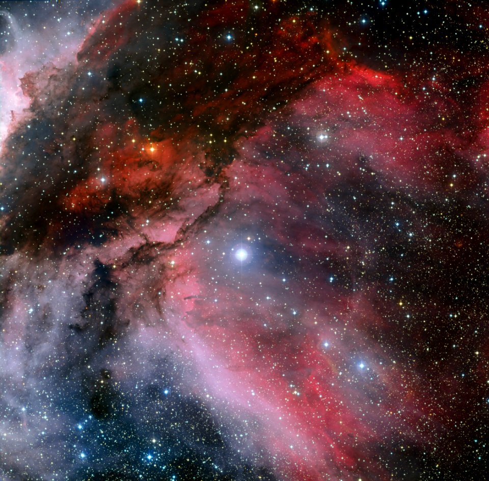 The Carina Nebula around the Wolf–Rayet star WR 22