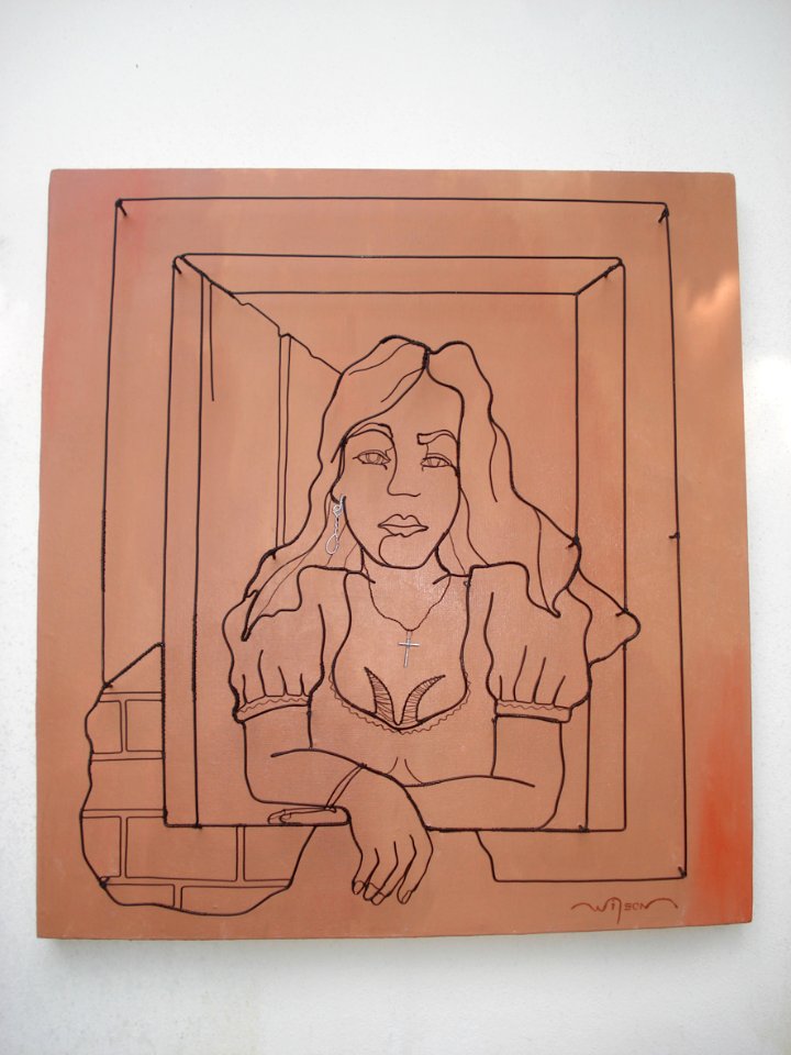 A Moça na Janela 70 x 70