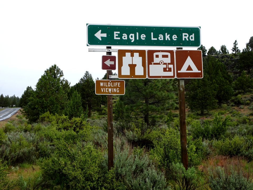 Sign for Eagle Lake Road