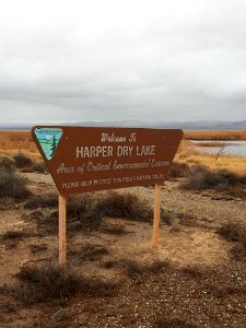 Sign at Harper Dry Lake photo