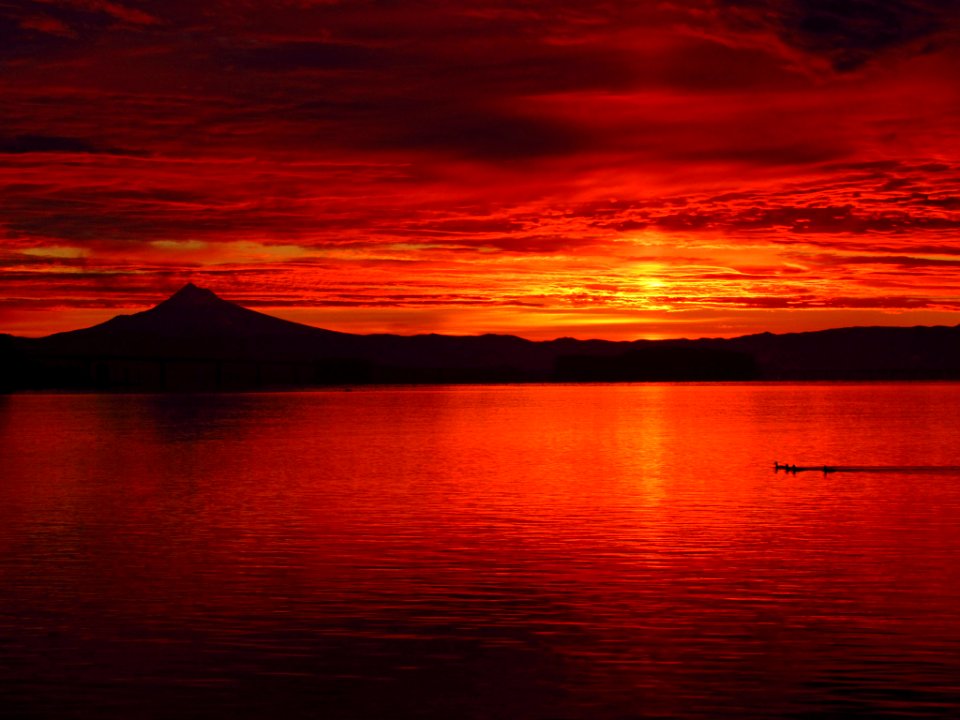 Sunrise at Columbia River in Vancouver, WA