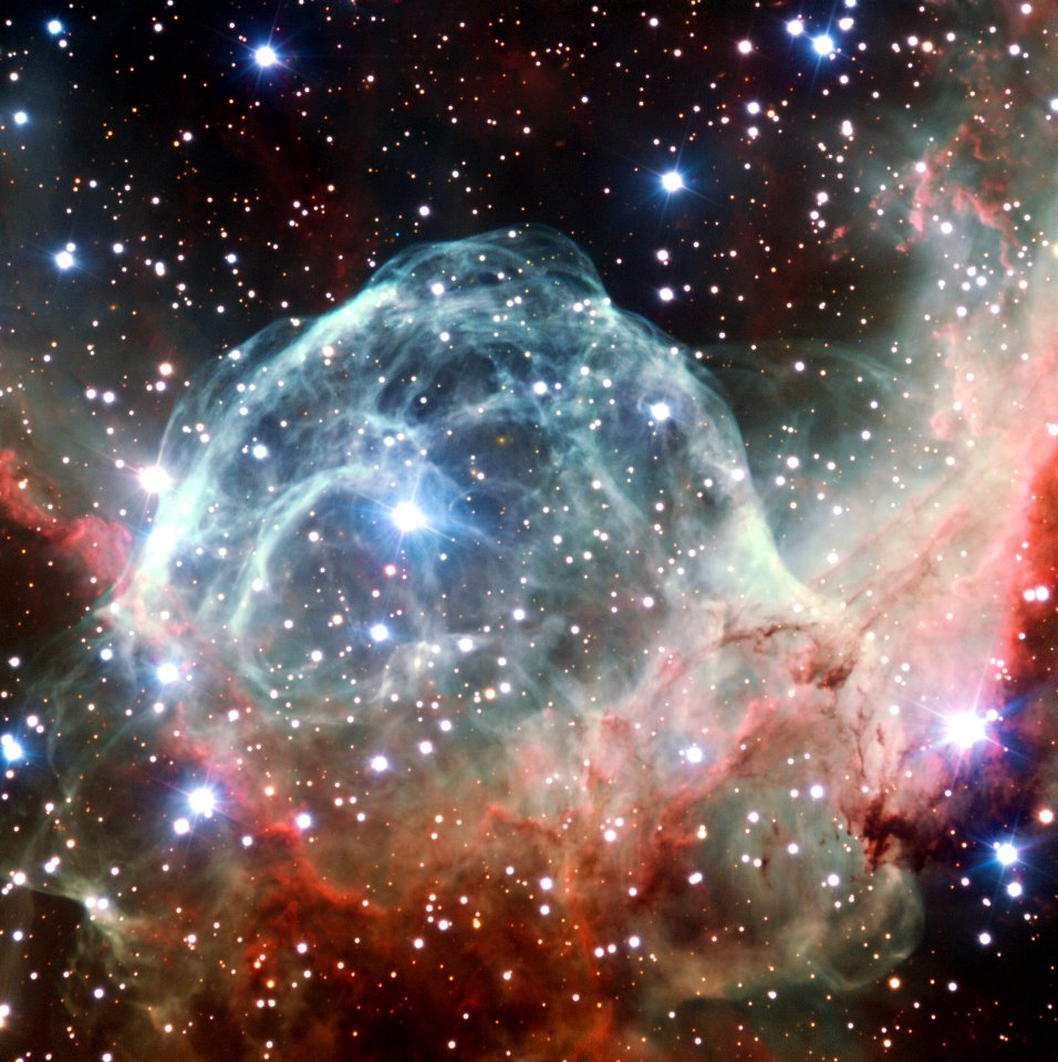 Thor’s Helmet Nebula imaged on the occasion of ESO’s 50th Anniversary