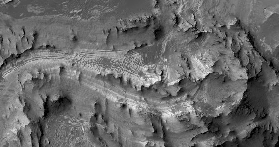 Steeply-Dipping Layers in Candor Chasma