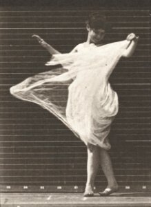 Woman in long dress dancing (rbm-QP301M8-1887-187a~8)
