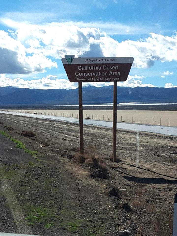 Sign for California Desert Conservation Area