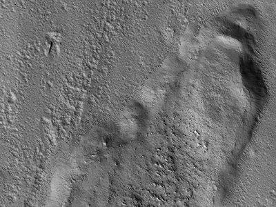 Tooting Crater Ejecta