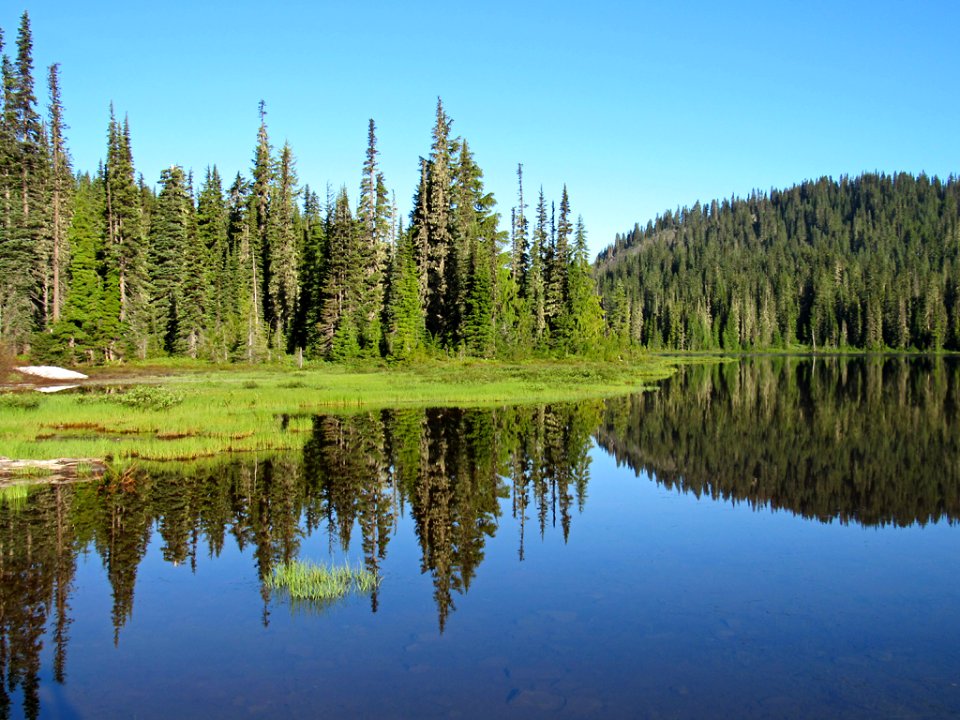 Reflection Lakes at Mt. Rainier NP in Washington
