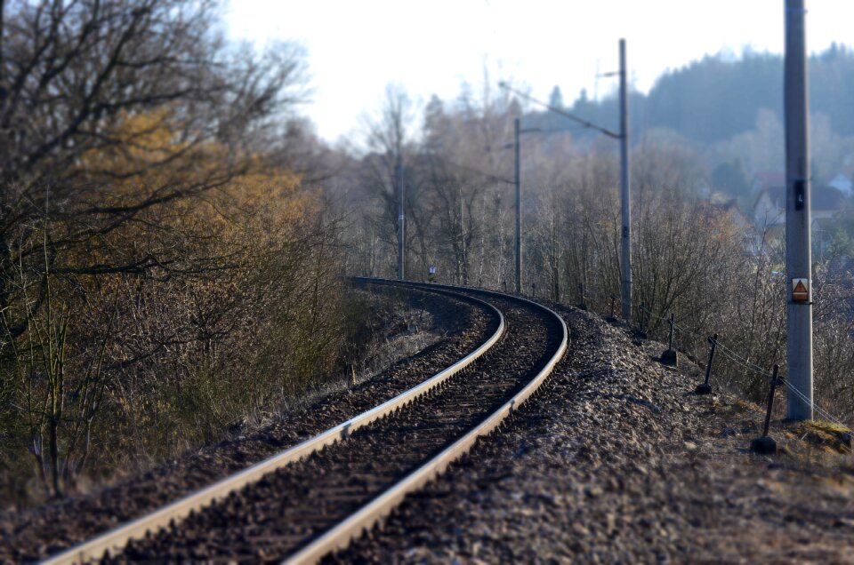 Train railroad tracks ties