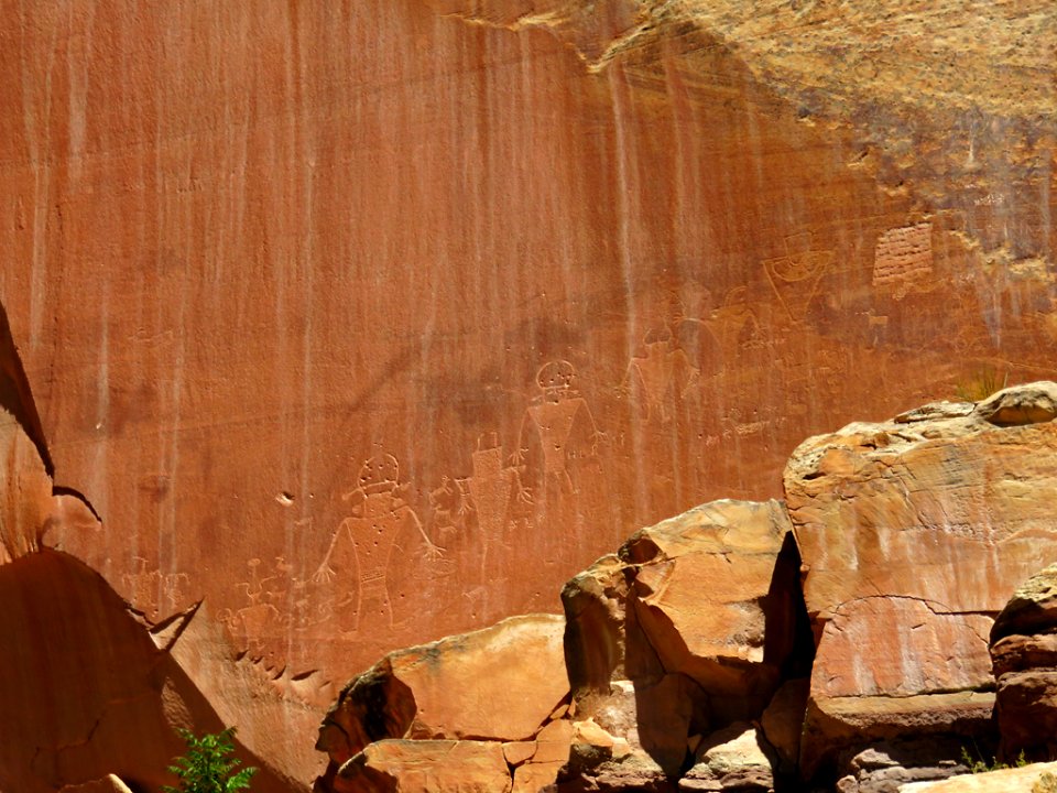 Petroglyphs at Capitol Reef NP in Utah