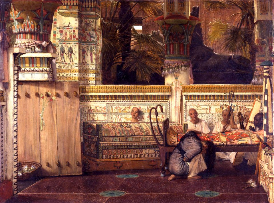 Lourens Alma Tadema - De Egyptische weduwe.