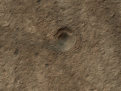 A Crater on the South Polar Layered Deposits photo