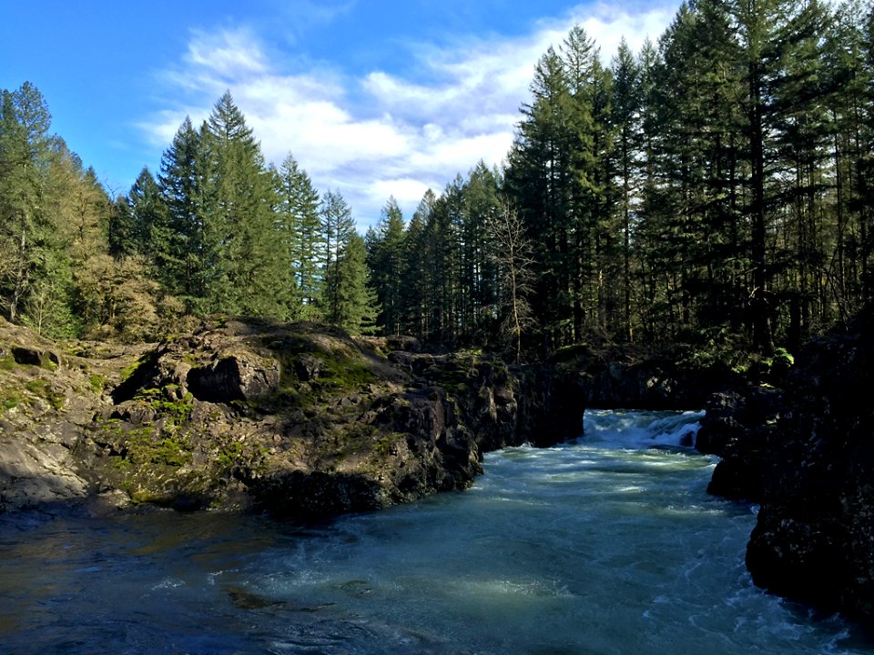 Lucia Falls Park at Lewis River in WA