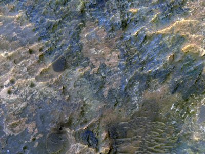 Colorful Impact Ejecta in Ladon Valles photo