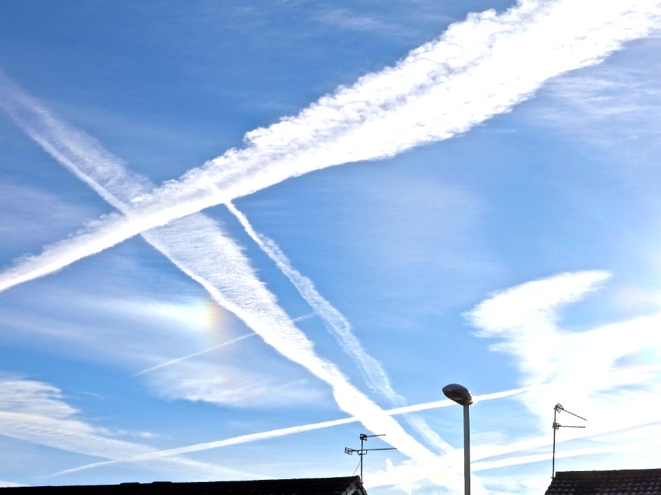 Chemtrails, chemcloud and sun dog