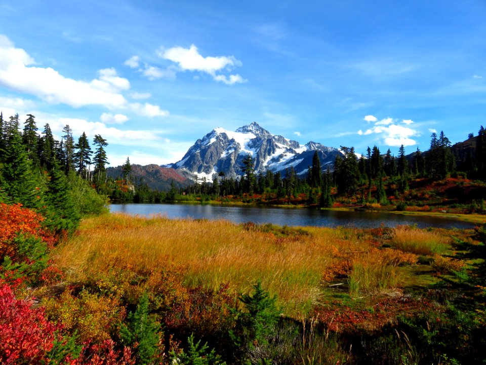 Mt. Shuksan and Picture Lake in WA
