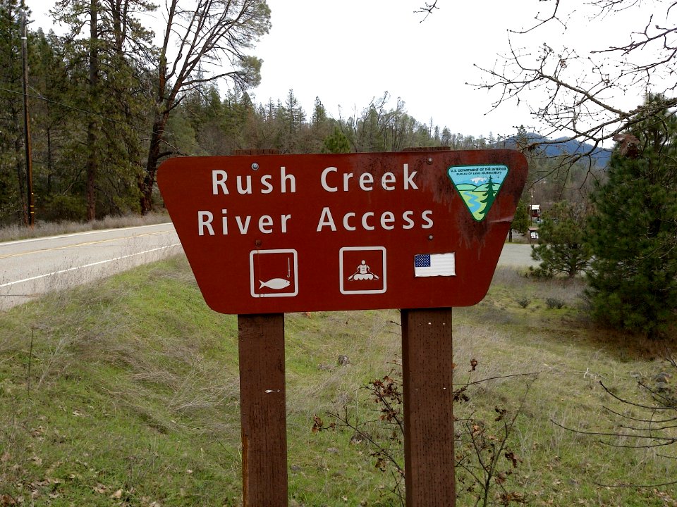Sign for Rush Creek River Access