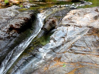 Natural Water Slide at Santiam River in Oregon photo