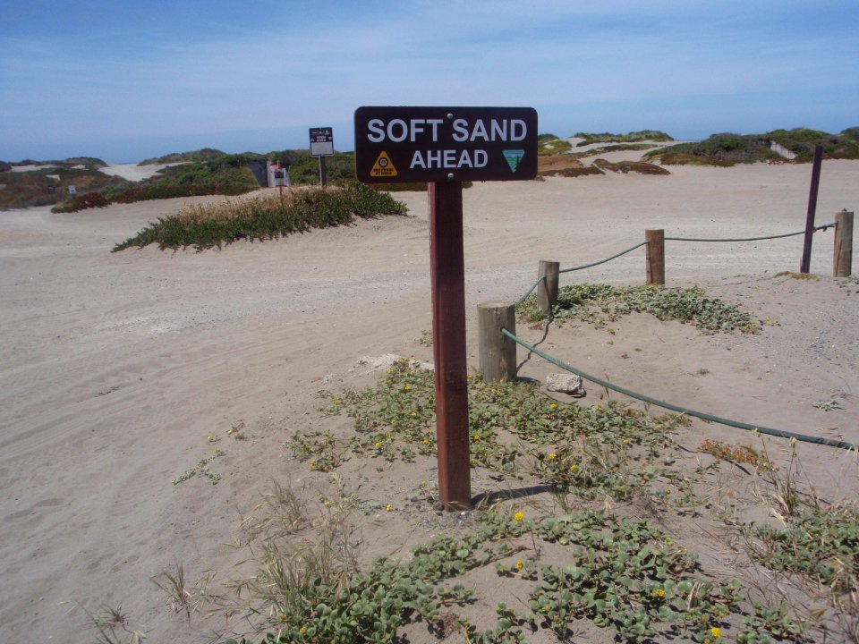 Signs in Samoa Dunes Recreation Area