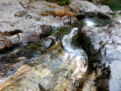 Natural Water Slide at Santiam River in Oregon photo