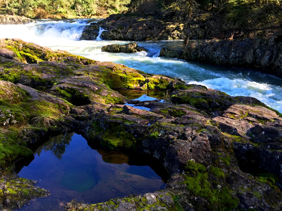 Lucia Falls Park at Lewis River in Washington