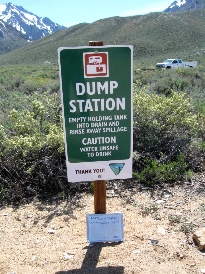 Signs at Crowley Lake Campground